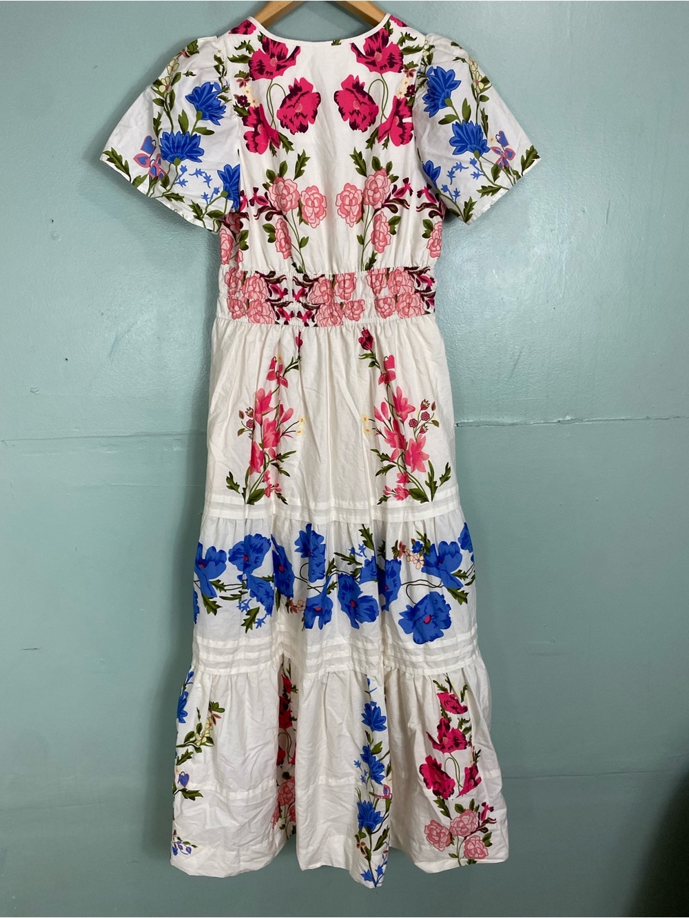 Anthropologie Floral Somerset Maxi Tiered Sundress Dress XL - Picture 4 of 6